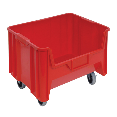 Bac g&eacute;ant mobile empilable, 12-7/16" ha x 19-7/8" la x 15-1/4" p, Capacit&eacute; de 250 lb, Rouge Les Fournitures Industrielles Méga