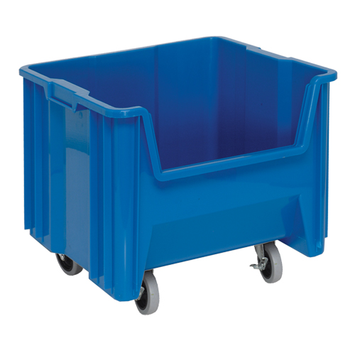 Mobile Giant Stack Container, 12-1/2" H x 16-1/2" W x 17-1/2" D, 250 lbs. Capacity, Blue Les Fournitures Industrielles Méga