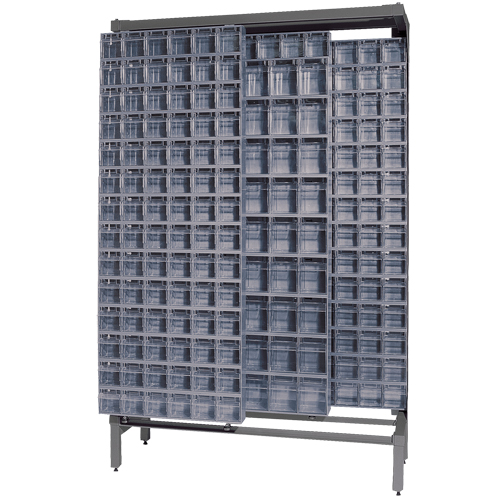 Syst&egrave;me de stockage &agrave; glissi&egrave;re &agrave; bacs basculants autonome, 48" la x 18" p x 77" h, 303 tiroirs Les Fournitures Industrielles Méga