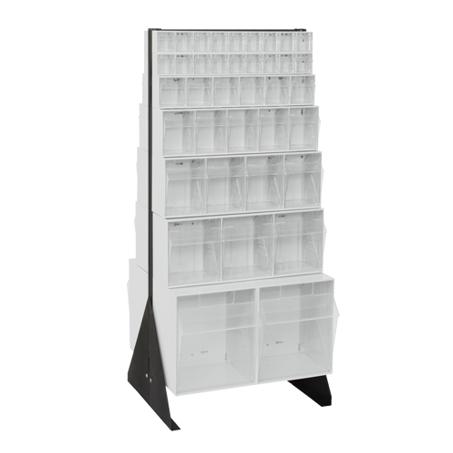 Tip-Out Bins Stand, 23-5/8" W x 16" D x 52" H, 76 Drawers Les Fournitures Industrielles Méga