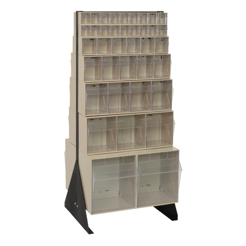Support pour bacs basculants, 23-5/8" la x 16" p x 52" h, 76 tiroirs Les Fournitures Industrielles Méga