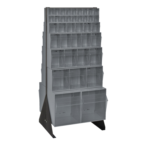 Tip-Out Bins Stand, 23-5/8" W x 16" D x 52" H, 76 Drawers Les Fournitures Industrielles Méga