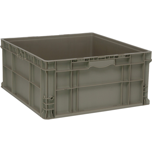 Stacking Container, 22.5" W x 22.5" D x 11" H, Grey Les Fournitures Industrielles Méga