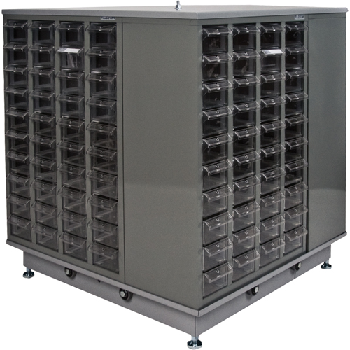 Casiers pour pi&egrave;ces KPC-600, Acier galvanis&eacute;, 40 tiroirs, 18-3/10" x 8-7/10" x 25-3/10", Gris Les Fournitures Industrielles Méga