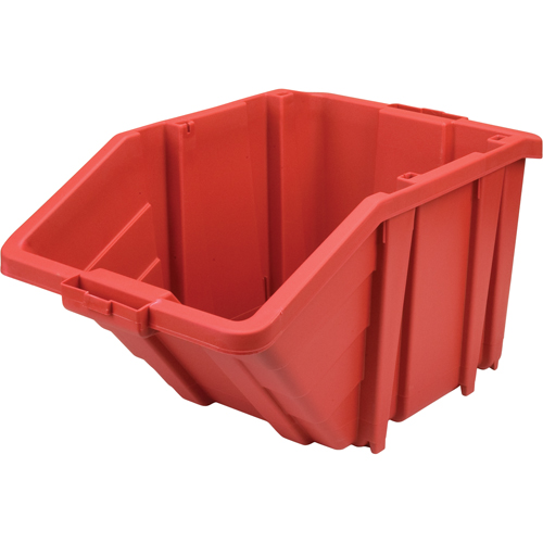 Bac g&eacute;ant en plastique, 15-1/2" la x 13" H x 25" p, Rouge, Capacit&eacute; 200 lb Les Fournitures Industrielles Méga