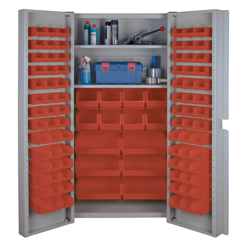 Deep Door Combination Cabinets, 38" W x 24" D x 72" H, Grey Les Fournitures Industrielles Méga