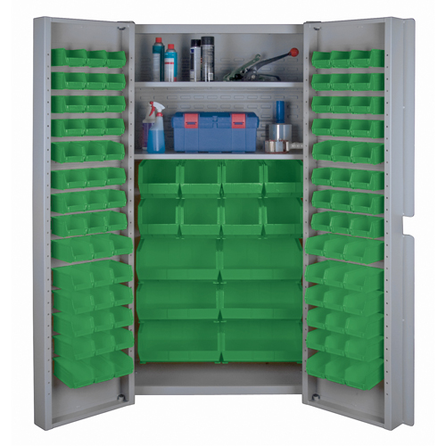 Deep Door Combination Cabinets, 38" W x 24" D x 72" H, Grey Les Fournitures Industrielles Méga