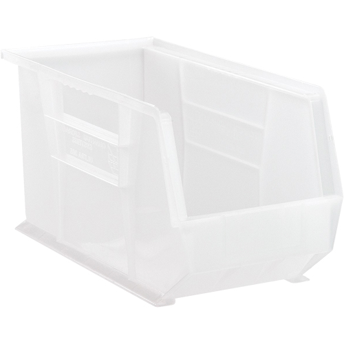 Bac transparent ultra empilable & suspendable, 8-1/4" la, 9" h x 18" p, Transparent Les Fournitures Industrielles Méga