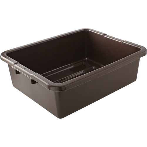 Contenant utilitaire sans compartiments, 7" ha x 21,5" p x 17" lo, Plastique, Brun Les Fournitures Industrielles Méga