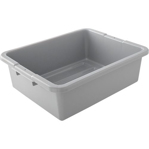 Contenant utilitaire sans compartiments, 7" ha x 21,5" p x 17" lo, Plastique, Gris Les Fournitures Industrielles Méga