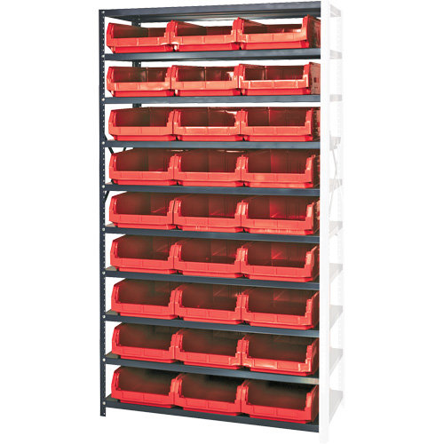 Shelving Unit with Stacking Bins, Steel, Magnum Bin, Add-On, 42" W x 76" H Les Fournitures Industrielles Méga