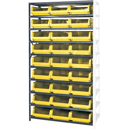Shelving Unit with Stacking Bins, Steel, Magnum Bin, Add-On, 42" W x 76" H Les Fournitures Industrielles Méga