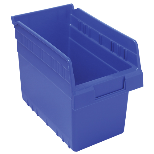 Store-Max Shelf Bins, 6-5/8" W x 8" H x 11-5/8" D, Blue, 44 lbs. Capacity Les Fournitures Industrielles Méga