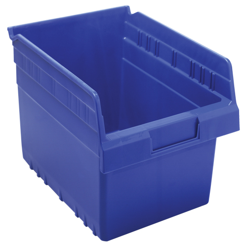 Store-Max Shelf Bins, 8-3/8" W x 8" H x 11-5/8" D, Blue, 44 lbs. Capacity Les Fournitures Industrielles Méga