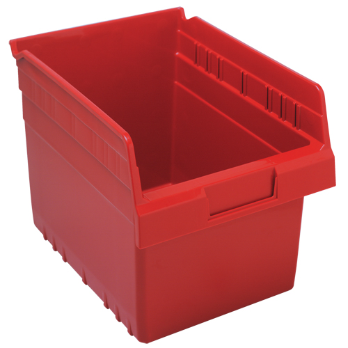 Store-Max Shelf Bins, 8-3/8" W x 8" H x 11-5/8" D, Red, 44 lbs. Capacity Les Fournitures Industrielles Méga
