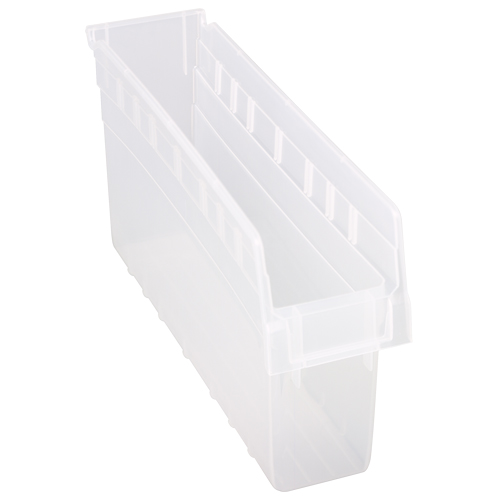 Store-Max Shelf Bins, 4-3/8" W x 8" H x 17-7/8" D, Clear, 56 lbs. Capacity Les Fournitures Industrielles Méga