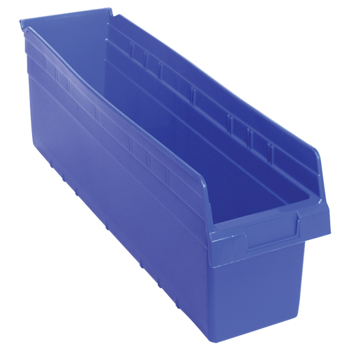 Bacs pour &eacute;tag&egrave;re Store-Max, 6-5/8" la x 8" H x 23-5/8" p, Bleu, Capacit&eacute; 68 lb Les Fournitures Industrielles Méga