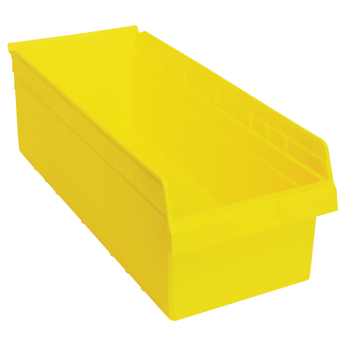 Store-Max Shelf Bins, 11-1/8" W x 8" H x 23-5/8" D, Yellow, 68 lbs. Capacity Les Fournitures Industrielles Méga