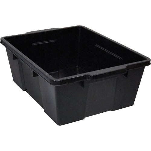 Contenant avec loquets en plastique,  la x 21" p x 7,75" h, Noir Les Fournitures Industrielles Méga