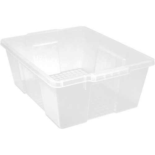 Contenant avec loquets en plastique,  la x 21" p x 7,75" h, Transparent Les Fournitures Industrielles Méga