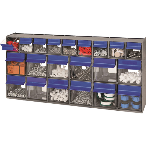 Tilt Bins Unit, 23-5/8" W x 3-5/8" D x 11-1/6" H, 21 Drawers Les Fournitures Industrielles Méga