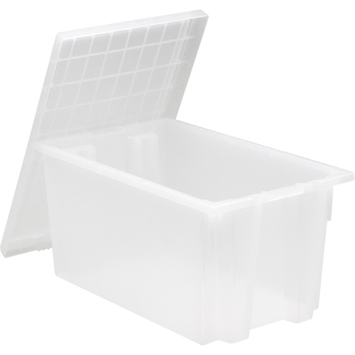 Heavy-Duty Stack & Nest Tote, 13" x 15.5" x 19.5", Clear Les Fournitures Industrielles Méga
