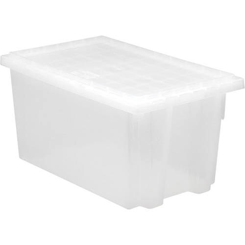 Heavy-Duty Stack & Nest Tote, 13" x 15.5" x 19.5", Clear Les Fournitures Industrielles Méga