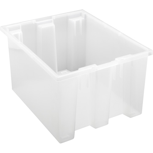 Contenant robuste Stack & Nest, 10" x 15,5" x 19,5", Transparent Les Fournitures Industrielles Méga