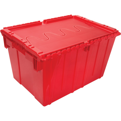 Flip Top Plastic Distribution Container, 21.65" x 15.5" x 12.5", Red Les Fournitures Industrielles Méga