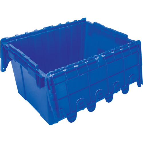 Contenant de distribution en plastique avec dessus basculant, 21,65" x 15,5" x 12,5", Bleu Les Fournitures Industrielles Méga