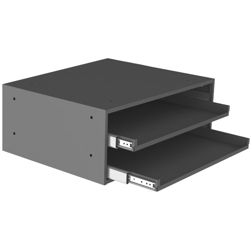 Grande glissi&egrave;re de stockage pour armoire &agrave; compartiments, Acier, 2 compartiments, 20" la x 15-15/16" p, 8-3/16" h, Gris Les Fournitures Industrielles Méga