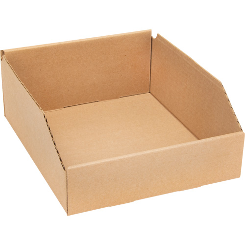 Boîtes profondes en carton ondul&eacute;, 9-3/4" la x 11-1/4" p x 4-1/2" h, Beige Les Fournitures Industrielles Méga