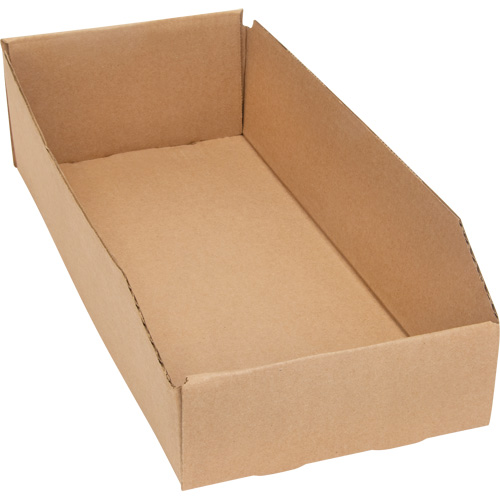 Deep Corrugated Parts Bins, 7-3/4" W x 17-1/4" D x 4-1/2" H, Beige Les Fournitures Industrielles Méga