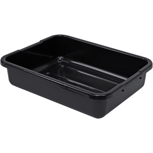 All-Purpose Ribbed-Bottom Storage Tub, 5" H x 15" D x 21" L, Plastic, Black Les Fournitures Industrielles Méga