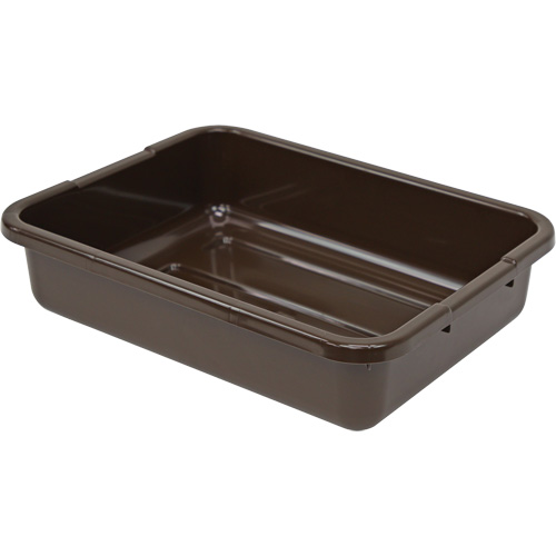 All-Purpose Ribbed-Bottom Storage Tub, 5" H x 15" D x 21" L, Plastic, Brown Les Fournitures Industrielles Méga