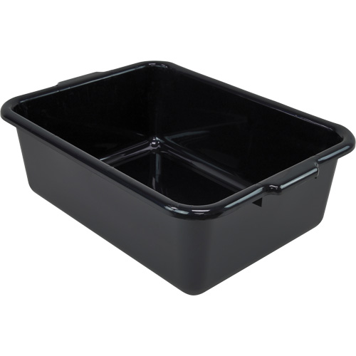 Bac d'entreposage tout usage &agrave; fond plat, 7" ha x 15" p x 21" lo, Plastique, Noir Les Fournitures Industrielles Méga