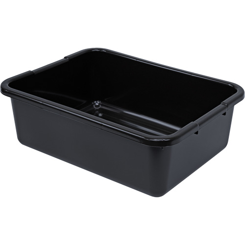All-Purpose Ribbed-Bottom Storage Tub, 7" H x 15" D x 21" L, Plastic, Black Les Fournitures Industrielles Méga