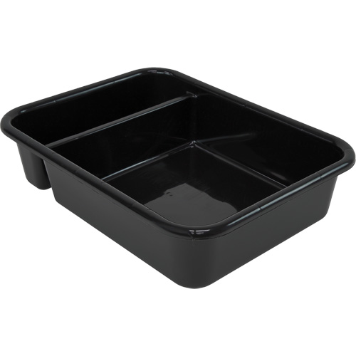 All-Purpose Compartmentalized Storage Tub, 7" H x 15" D x 20" L, Plastic, Black Les Fournitures Industrielles Méga