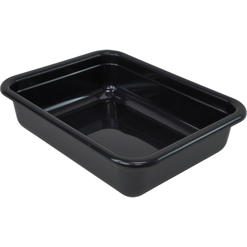Bac d'entreposage tout usage &agrave; fond plat, 5" ha x 17" p x 22" lo, Plastique, Noir Les Fournitures Industrielles Méga