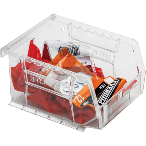 Crystal Clear Ultra Bins, 4-1/8" W x 3" H x 5-3/8" D, Clear Les Fournitures Industrielles Méga
