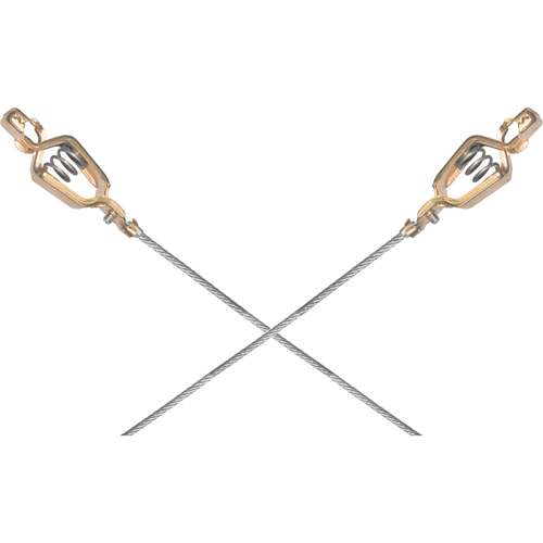 Light-Duty Bonding & Grounding Wire Assemblies - Two Alligator Clips Les Fournitures Industrielles Méga