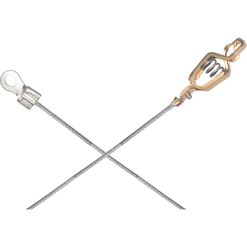 Assemblages l&eacute;gers de c&acirc;bles de masse et de mise &agrave; la terre - Pinces crocodile & raccordements a/borne d'extr&eacute;mit&eacute; de 1/4" Les Fournitures Industrielles Méga