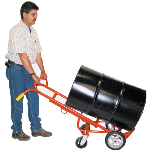 Ergonomic Drum Truck With Swivel Casters, Steel Construction, 55 - 85 US Gal. (45 - 70 Imperial Gal.) Les Fournitures Industrielles Méga