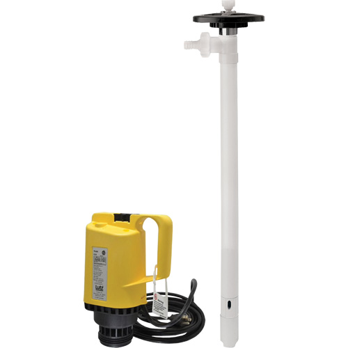 Pompes &agrave; tambour &eacute;lectriques, PVDF, 42 gal./min Les Fournitures Industrielles Méga