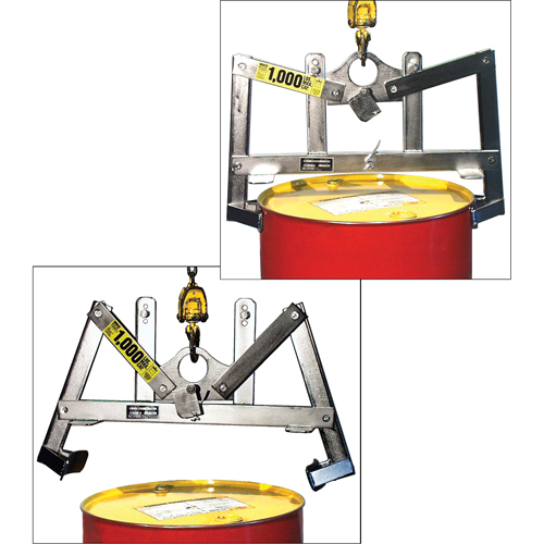 Leveurs de baril verticaux automatiques, 55 gal. US (45 gal. imp.), Cap. 1000 lb/454 kg Les Fournitures Industrielles Méga