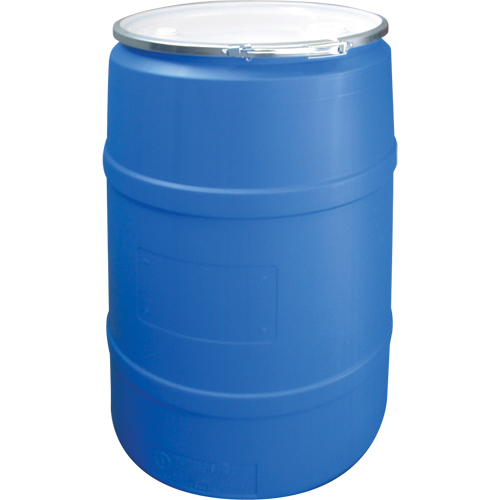 Polyethylene Drums, 55 US gal (45 imp. gal.), Open Top, Blue Les Fournitures Industrielles Méga
