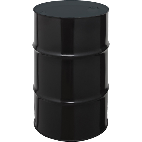 Barils en acier, 55 gal. US (45 gal. imp.), Non doubl&eacute;, Noir, Dessus ferm&eacute;, 1A1/X1.8/300, Calibre 20 Les Fournitures Industrielles Méga