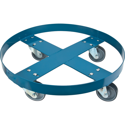Chariot pour baril, Acier, Capacit&eacute;e 1000 lb, Diam&egrave;tre 24", Roue en Polyur&eacute;thane Les Fournitures Industrielles Méga