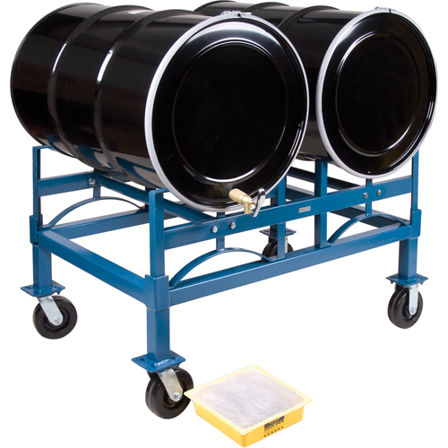 Porte-barils empilables, 2 barils, Capacit&eacute; de 1600 lb, 45-1/2" la x 30" p x 12-1/2" h Les Fournitures Industrielles Méga