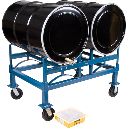 Drum Stacking Rack & Dolly Kits, 2 Drums, 1600 lbs. Capacity, 46" W x 30" D x 21-1/2" H Les Fournitures Industrielles Méga